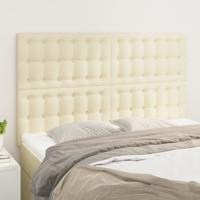 Hoofdborden 4 st 72x5x78/88 cm kunstleer crèmekleurig