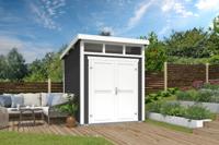 Tuinhuis Kibo 2 200x250 cm - Carbon Grey-Wit gecoat - thumbnail