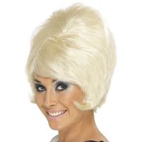 Sixties damespruik blond   - - thumbnail