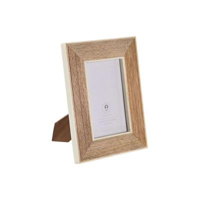 Fotolijsten Home ESPRIT Wit Natuurlijk Hars Mangohout Stads