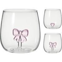 Home & Styling Drinkglas met decoratie strik/hart