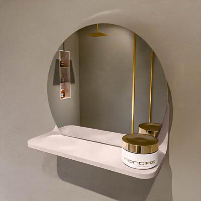 MONDIAZ SPOT spiegel rond 30cm met Spiegelplanchet kleur Rosee.