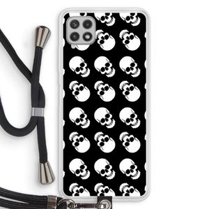 Musketon Skulls: Samsung Galaxy A22 4G Transparant Hoesje met koord