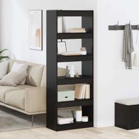 Boekenkast Zwart eiken 60 x 30 x 166 cm Bewerkt hout
