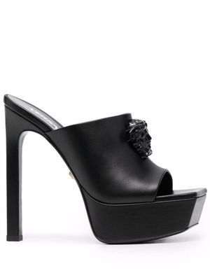 Versace mules La Medusa à plateforme - Noir