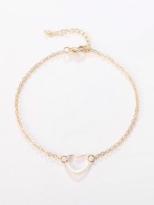 Fashion simple hollow heart-shaped anklet