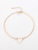 Fashion simple hollow heart-shaped anklet