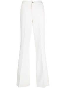 Philipp Plein pantalon évasé à taille mi-haute - Blanc