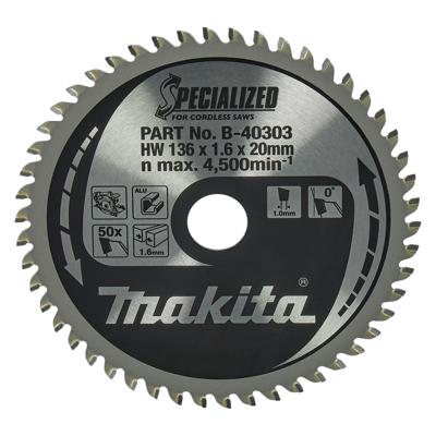 Makita Cirkelzaagblad voor Aluminium | Specialized | Ø 136mm Asgat 20mm 50T - B-40303