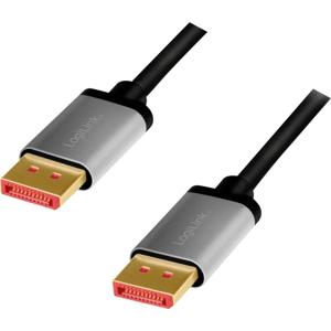 LogiLink DisplayPort AV Aansluitkabel [1x DisplayPort - 1x DisplayPort] 3 m Zwart/grijs