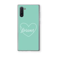 Forever heart pastel: Samsung Galaxy Note 10 Transparant Hoesje