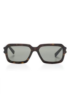 Saint Laurent Eyewear lunettes de soleil à effet écailles de tortue - Marron