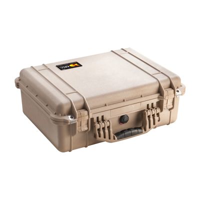 Peli 1520 AED koffer met Plukfoam-Zandbruin