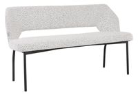 MUST Living Eetkamerbank 'Bloom' Bouclé, 150cm, kleur Lichtgrijs