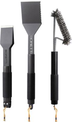 BBQ 3-delige set tang compact, spatel, borstel - Boretti