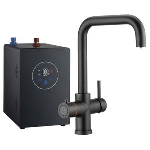 Multi-Tap Classic 3in1 Kokend Water Kraan Mat Zwart - Haaks