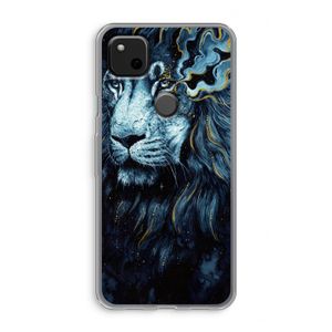 Darkness Lion: Google Pixel 4a Transparant Hoesje