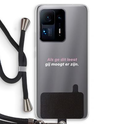 gij moogt er zijn: Xiaomi Mi Mix 4 Transparant Hoesje met koord