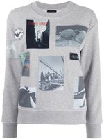 Emporio Armani sweat à imprimé photographique - Gris