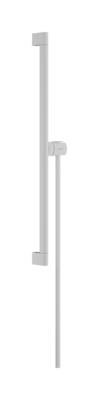 Hansgrohe Unica glijstang S Puro 65 cm met easy slide schuifstuk en Isiflex doucheslang 160 cm, mat wit