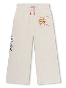 Kenzo Kids pantalon de jogging à logo imprimé - Tons neutres