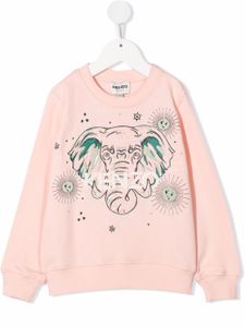 Kenzo Kids sweat à imprimé éléphant - Rose