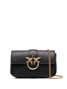 PINKO sac à bandoulière Love One Pocket en cuir - Noir