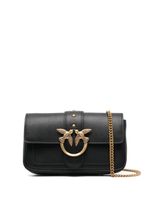 PINKO sac à bandoulière Love One Pocket en cuir - Noir