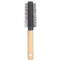 Berilo Haarborstel Malibu rond - Dames - antislip - 24 cm - hout/kunststof - Haarborstels