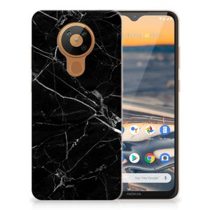 Nokia 5.3 TPU Siliconen Hoesje Marmer Zwart - Origineel Cadeau Vader