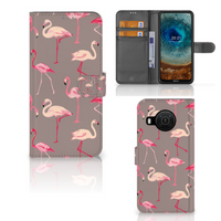 Nokia X10 | Nokia X20 Telefoonhoesje met Pasjes Flamingo - thumbnail
