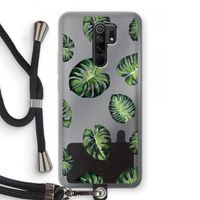 Tropische bladeren: Xiaomi Redmi 9 Transparant Hoesje met koord