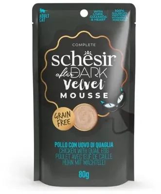 Schesir After Dark Velvet mousse kip & kwartelei 80g