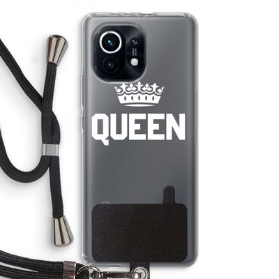 Queen zwart: Xiaomi Mi 11 Transparant Hoesje met koord