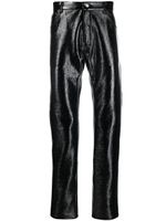 Courrèges pantalon droit en vinyle - Noir