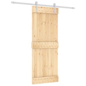 vidaXL Schuifdeur met beslag 80x210 cm massief grenenhout