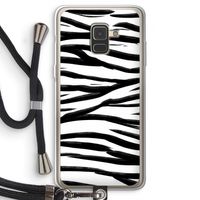 Zebra pattern: Samsung Galaxy A8 (2018) Transparant Hoesje met koord Zebra pattern: Samsung Galaxy A8 (2018) Transparant Hoesje met koord
