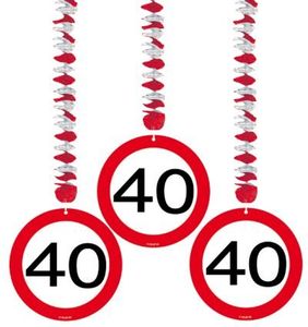 Hangdecoratie verkeersbord '40'