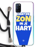 Laat de zon in je hart: Oppo A92 Transparant Hoesje met koord