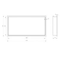 Inbouwnis Luca Sanitair 60x30x6,5 cm RVS Geborsteld Koper PVD Luca Sanitair