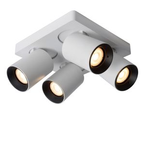 Lucide NIGEL - Plafondspot - LED Dim to warm - GU10 - 4x5W 2200K/3000K - Wit