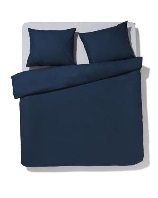 051 Dekbedovertrek 200x200/220cm Zacht Katoen Donkerblauw (blauw)