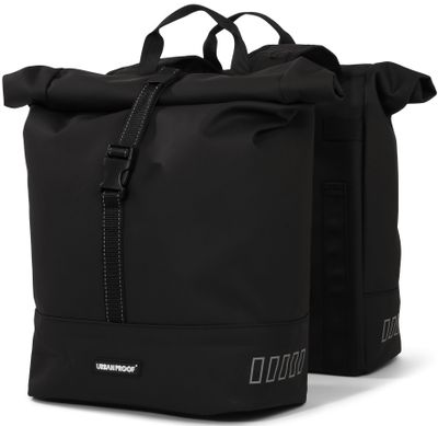 UrbanProof rolltop dubbele fietstas 38 liter zwart