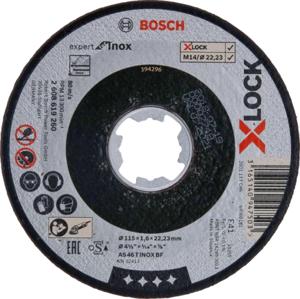 Bosch Accessoires X-LOCK Slijpschijf Expert for Inox 115x1.6x22.23mm, recht - 1 stuk(s) - 2608619260