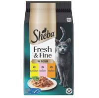 SHEBA Fresh Fine in gravy Chicken, salmon, tuna - nat kattenvoer - 6x50g