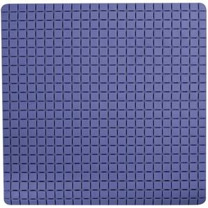 MSV Douche|bad anti-slip mat badkamer - rubber - blauw - 54 x 54 cm