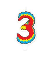 Jungle candle 3 parrot