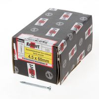 Kelfort Spaanplaatschroef platverzonken kop verzinkt T20 voldraad 4.5 x 60mm - thumbnail