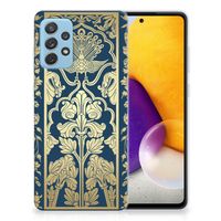 Samsung Galaxy A72 TPU Case Beige Flowers - thumbnail