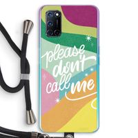 Don't call: Oppo A52 Transparant Hoesje met koord